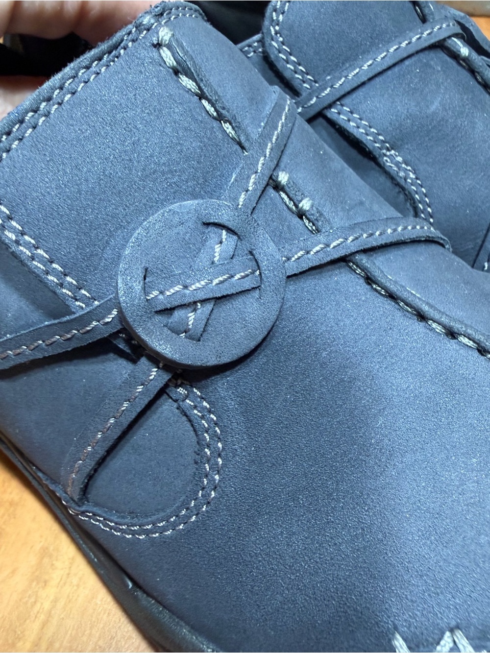 Clarks Minimalist Wave Walk Navy‎ Leather Comfort Loafers 2010s (VGUC) - Picture 11 of 11